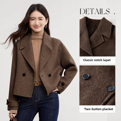 Double-Breasted Cropped Coat