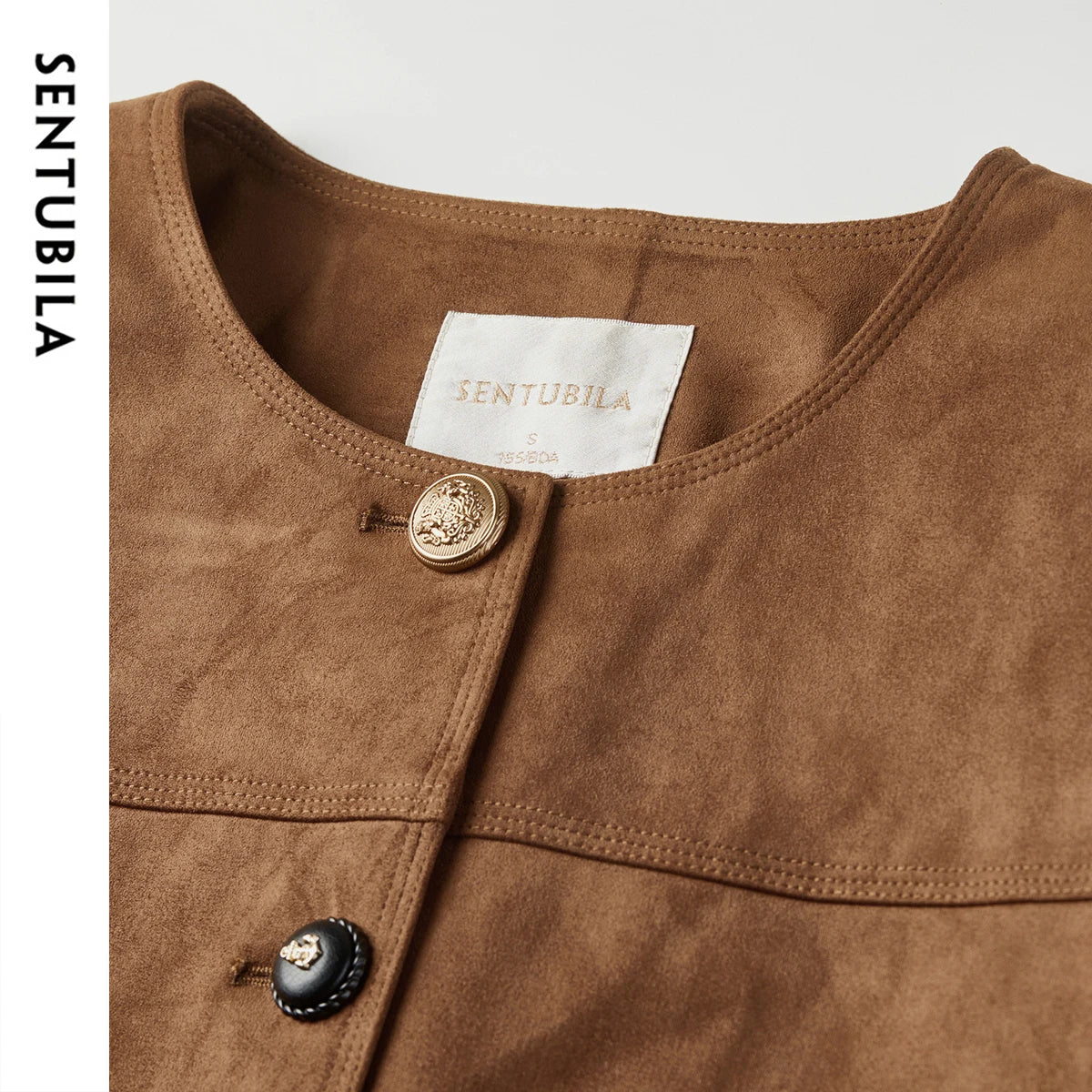 Collarless Cropped Jacket