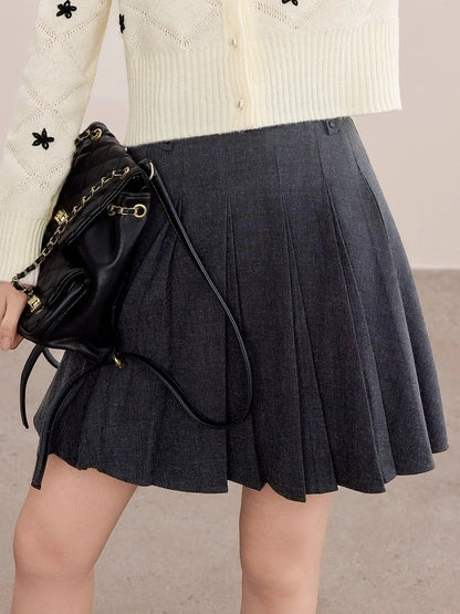 Pleated Mini Skirt