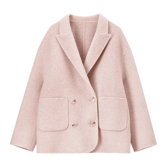Double-Breasted Patch-Pocket Jacket