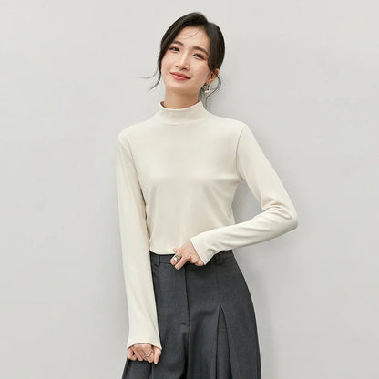 Mock-Neck Long-Sleeve Top