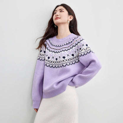 Fair-Isle Crew-Neck Sweater