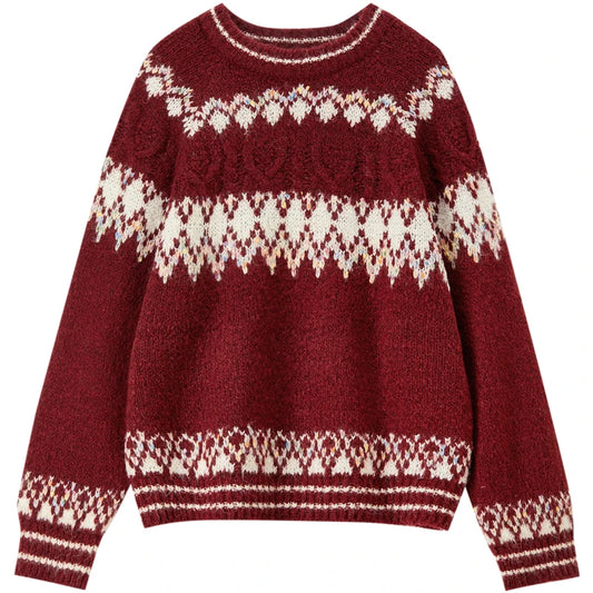 Fair-Isle Crew-Neck Sweater