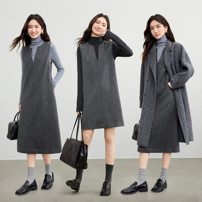 Notch-Neck Sleeveless Dress