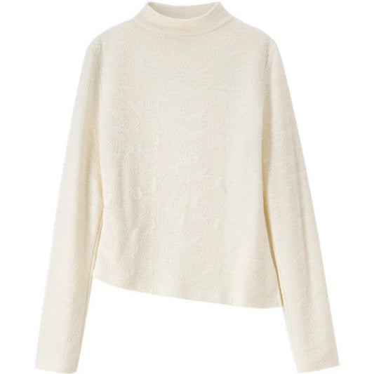 Mock-Neck Long-Sleeve Top