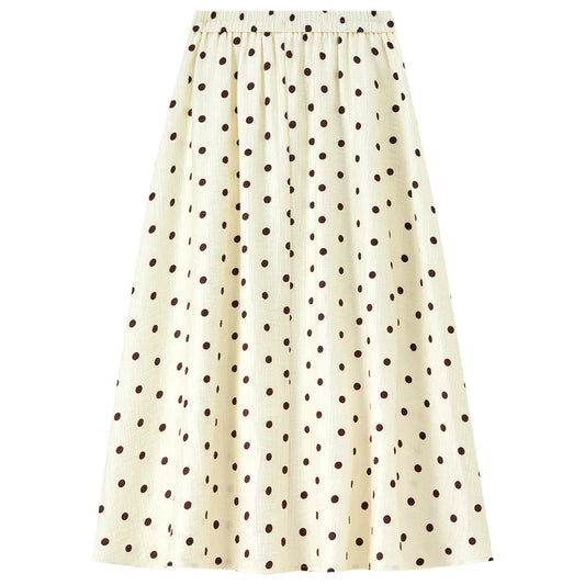 Polka-Dot A-Line Skirt