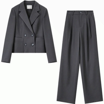 Double-Breasted Jacket and Pants Set