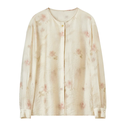 Floral Round-Neck Blouse