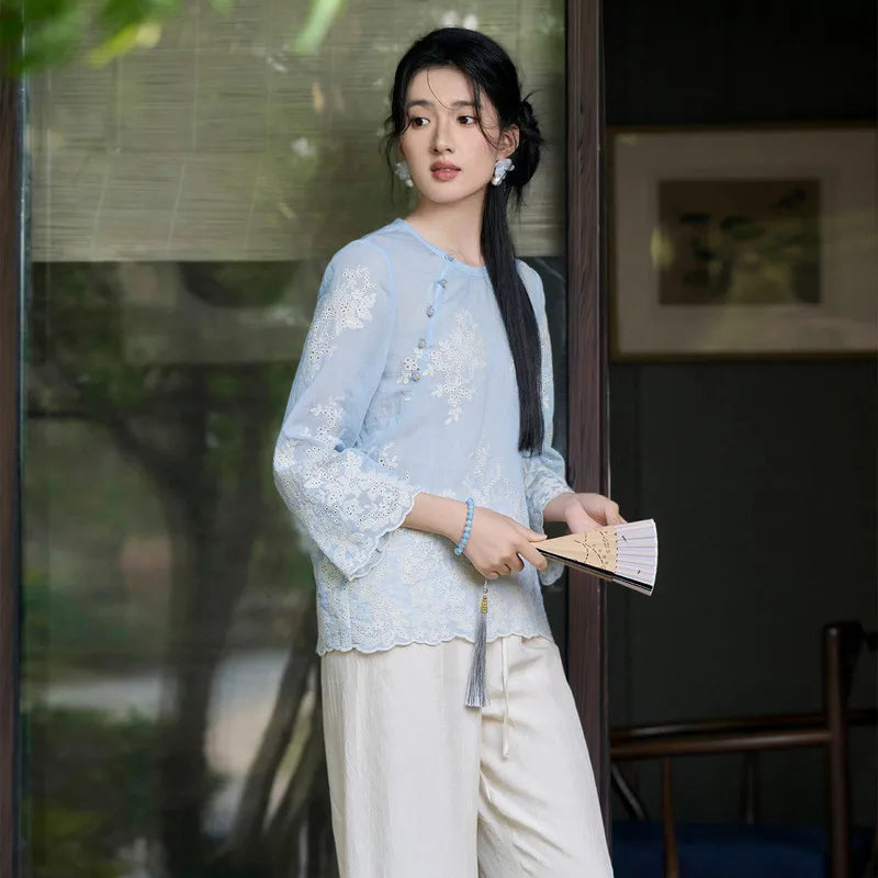Floral Embroidered Blouse
