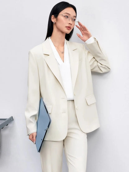 Two-Button Notched-Lapel Blazer