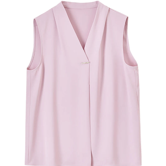 V-Neck Sleeveless Blouse