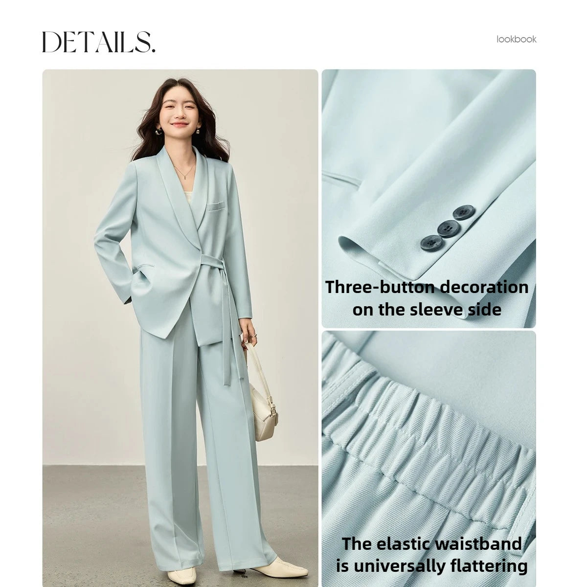 Tie-Waist Blazer and Pants Set