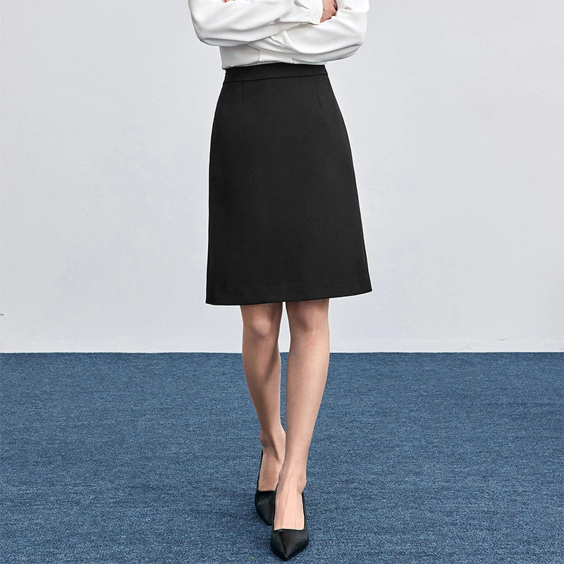 Straight Knee-Length Skirt