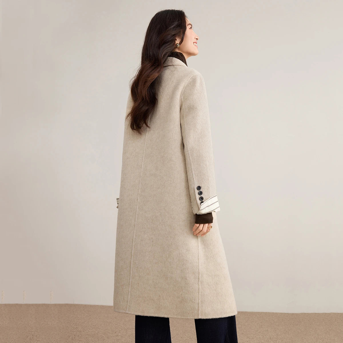 Double-Breasted Long Coat