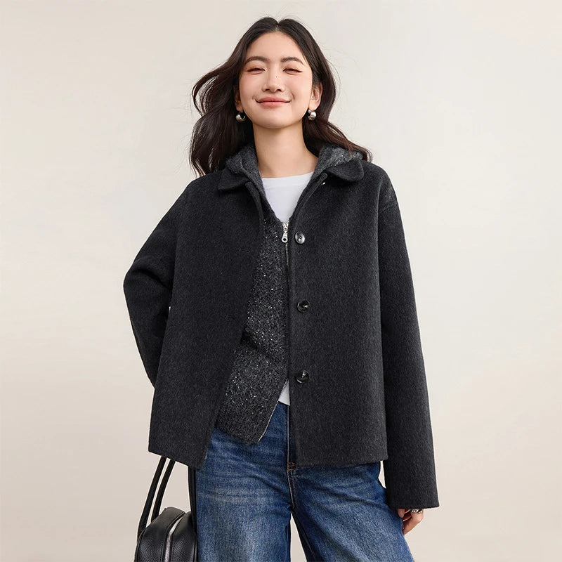 Collared Button-Front Jacket