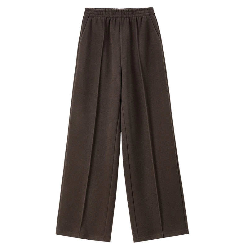 Elastic-Waist Wide-Leg Pants