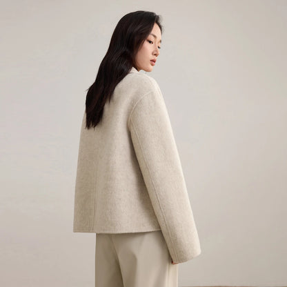 Collared Button-Front Jacket