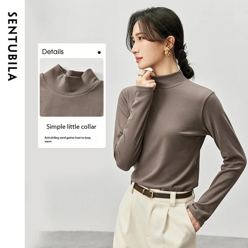 Mock-Neck Long-Sleeve Top