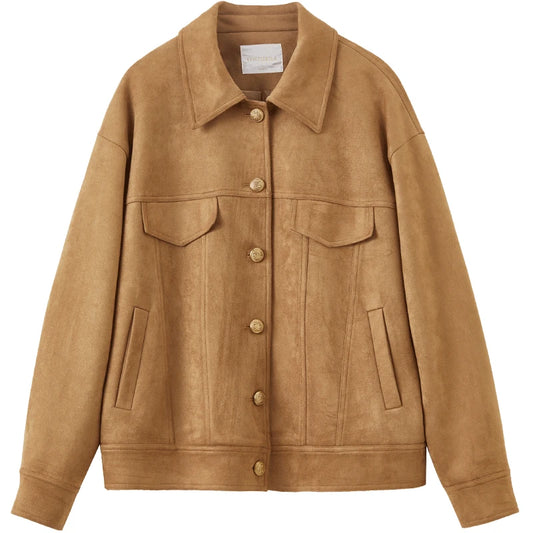 Collared Button-Front Jacket