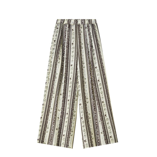 Printed Wide-Leg Pants