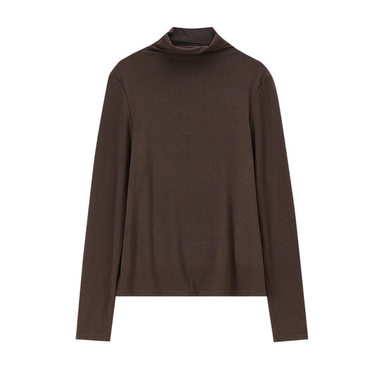 Mock-Neck Long-Sleeve Top