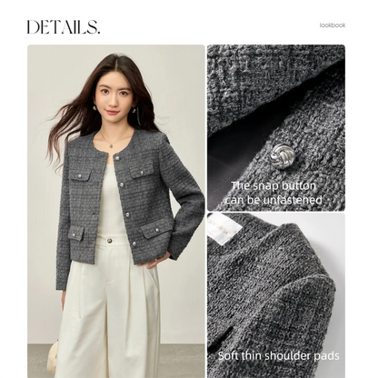 Checked Flap-Pocket Jacket