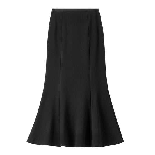 Flared-Hem Midi Skirt