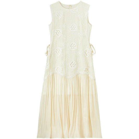 Floral Pleated-Hem Dress