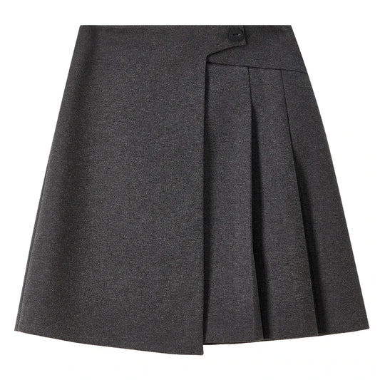 Asymmetric Pleated Mini Skirt
