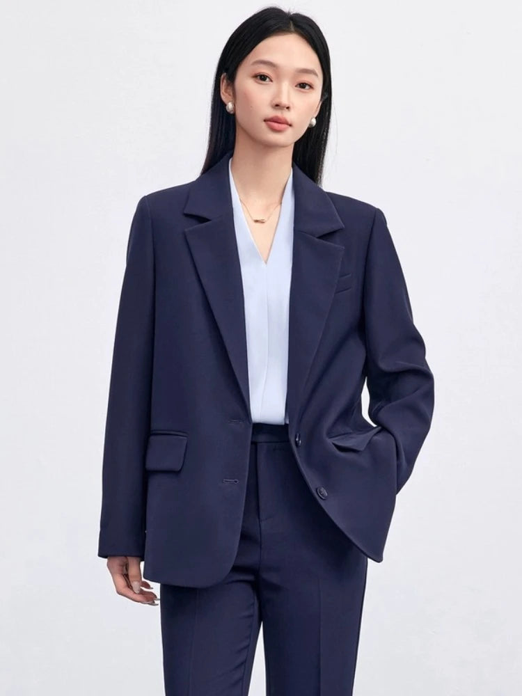 Two-Button Notched-Lapel Blazer