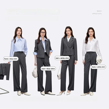 Double-Breasted Jacket and Pants Set