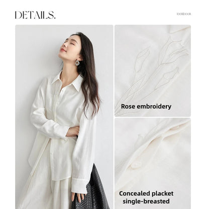 Drop-Shoulder Longline Shirt