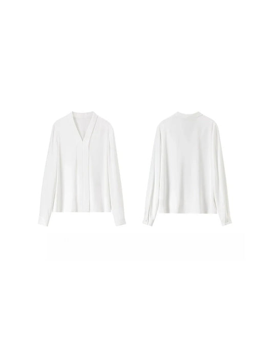 V-Neck Long-Sleeve Blouse