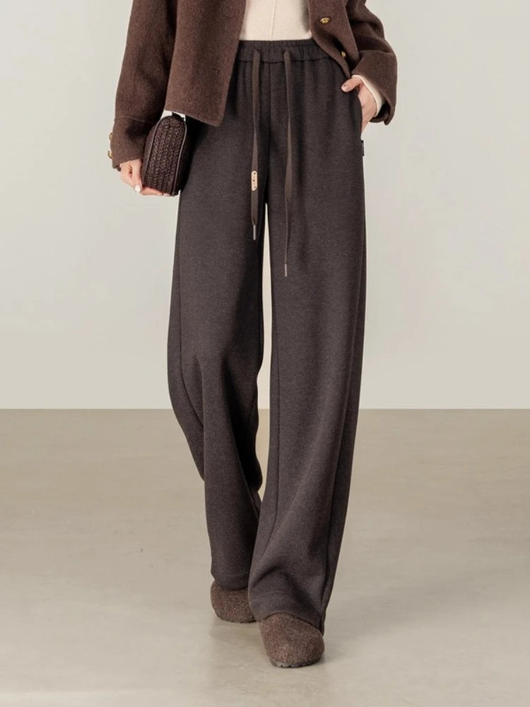 Drawstring Wide-Leg Pants
