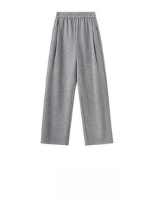 Elastic-Waist Straight-Leg Pants