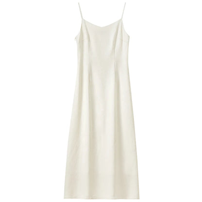 V-Neck Midi Slip Dress