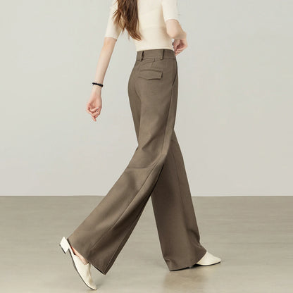 Center-Seam Straight-Leg Pants