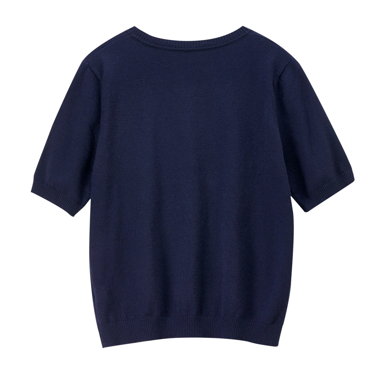 Argyle Short-Sleeve Sweater