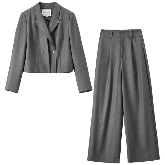 Double-Breasted Blazer and Pants Set