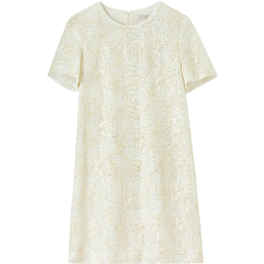 Floral Textured Shift Dress