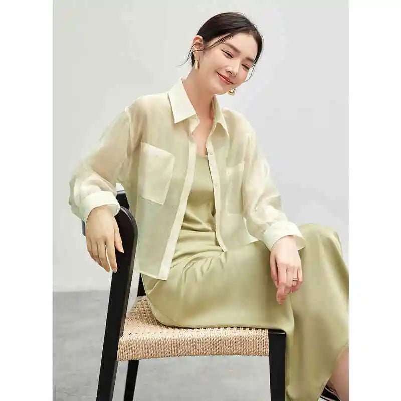 Patch-Pocket Cropped Shirt