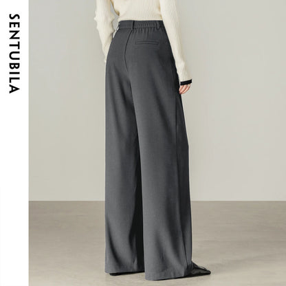 Pleated Wide-Leg Pants