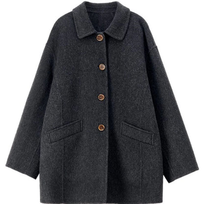 Collared Button-Front Coat