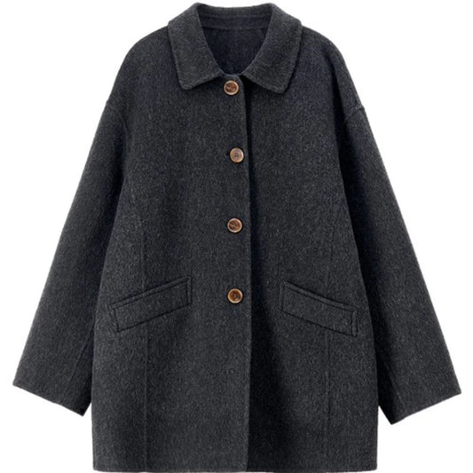 Collared Button-Front Coat