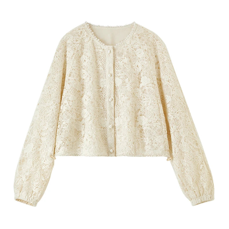 Floral Lace Cropped Jacket