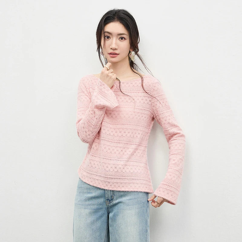 Side-Ruched Boat-Neck Top