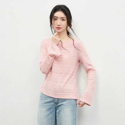 Side-Ruched Boat-Neck Top